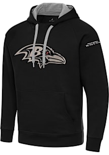 Antigua Baltimore Ravens Mens Black Victory Hood Long Sleeve Hoodie
