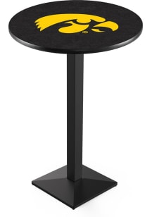 Black Iowa Hawkeyes Square Base Pub Table