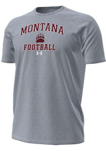 Under Armour Montana Grizzlies Grey Football Performance Short Sleeve T Shirt