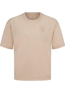 Levelwear San Diego Padres Tan Signature Knit Signet Short Sleeve Fashion T Shirt