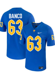 Ty Banco  Mens Blue Pitt Panthers Football Name And Number Football Jersey