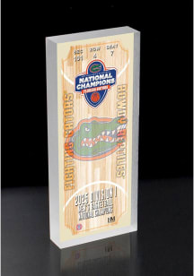 Florida Gators 2025 National Champions Ticket Block Wall Art - Brown