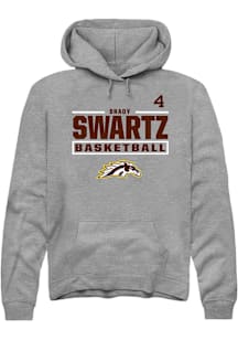 Brady Swartz Western Michigan Broncos Mens Grey NIL Stacked Box Player Hood