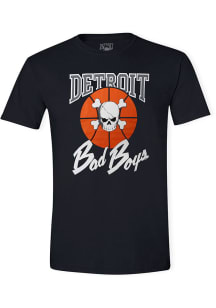 Detroit Pistons Black Detroit Bad Boys The Original Basic Short Sleeve T Shirt