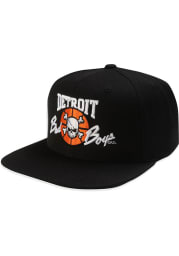 Detroit Bad Boys Black Flatbill Mens Snapback Hat
