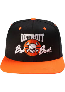 Detroit Bad Boys 2T Flatbill Mens Snapback Hat - Black