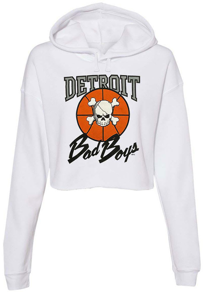 Detroit Womens White Detroit Bad Boys Hooded Sweatshirt