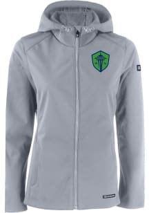 Cutter and Buck Seattle Sounders FC Womens Grey Evoke Light Weight Jacket