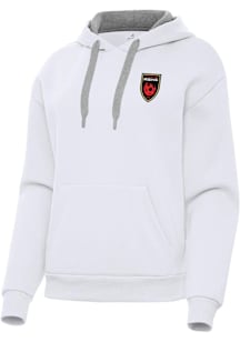 Antigua Phoenix Rising FC Womens White Victory Hooded Sweatshirt