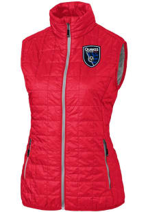 Cutter and Buck San Jose Earthquakes Womens Red Rainier PrimaLoft Vest