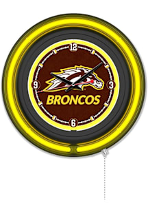 Western Michigan Broncos Double Neon Wall Clock