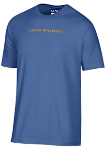 Drexel Dragons Embroidered Short Sleeve T Shirt - Blue
