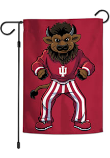 Indiana Hoosiers Bison Garden Flag - Red