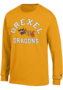 Mens Drexel Dragons Gold Champion Logo Tee