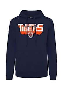Levelwear Detroit Tigers Mens Navy Blue Podium Retro 3D Long Sleeve Hoodie