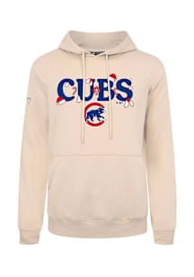 Levelwear Chicago Cubs Mens Tan Podium Festive Long Sleeve Hoodie