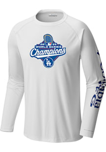 Columbia Los Angeles Dodgers Blue 2025 World Series Champions Heat Seal Terminal Tackle Long Sleev..