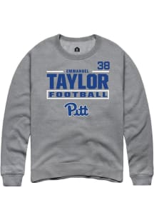Emmanuel Taylor Rally Mens Graphite Pitt Panthers NIL Stacked Box Player Crew