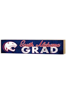 KH Sports Fan South Alabama Jaguars Grad graduation graphic Sign - Navy Blue