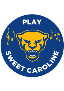 Blue Pitt Panthers 3&quot; Play Sweet Caroline Button