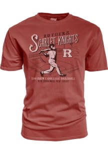 Rutgers Scarlet Knights Big Ten Baseball Short Sleeve T Shirt - Red