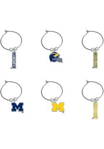 Michigan Wolverines 6 Pack Wine Charms Wine Accessory