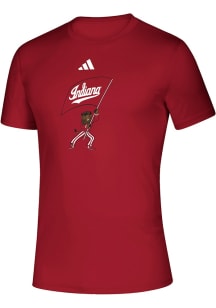 Indiana Hoosiers Crimson Adidas Hoosier The Bison Short Sleeve T Shirt
