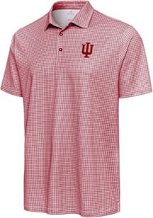 Mens Indiana Hoosiers Red Antigua Breeze Short Sleeve Polo Shirt