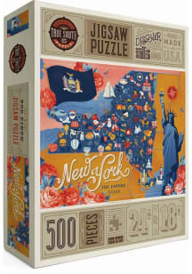 New York Illustrated Map 500 Piece Puzzle