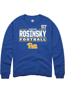 Cameron Rosinsky Rally Mens Blue Pitt Panthers NIL Stacked Box Player Crew