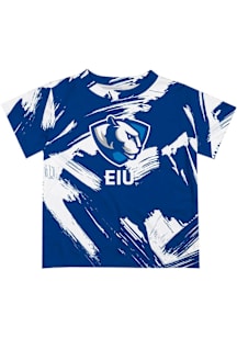 Vive La Fete Eastern Illinois Panthers Youth Blue Paint Brush Short Sleeve T-Shirt
