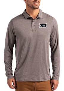 Cutter and Buck Big 12 Mens Graphite Coastline Long Sleeve Polo Shirt