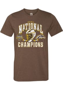Western Michigan Broncos Brown Summit Sportswear 2025 Mens Hockey National Champions Short Sleeve..