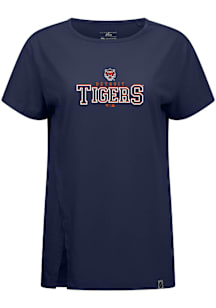 Levelwear Detroit Tigers Womens Navy Blue Influx Journey Short Sleeve T-Shirt
