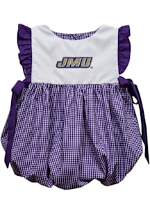 Vive La Fete James Madison Dukes Baby Girls Purple Gingham Bubble Short Sleeve Dress