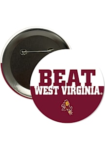 Arizona State Sun Devils BEAT West Virginia 3" Button - Red