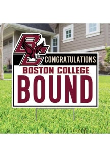 Boston College Eagles School Bound Yard Sign - White