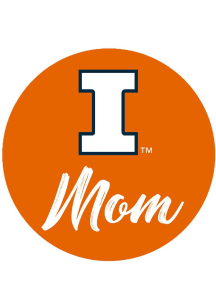 Orange Illinois Fighting Illini 3&quot; Mom Button