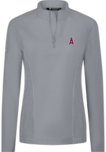 Levelwear Los Angeles Angels Womens Grey Upright Insignia 2.0 Qtr Zip