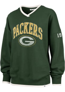 Green Bay Packers Womens Green Clubhouse Daze Crew Sweatshirt