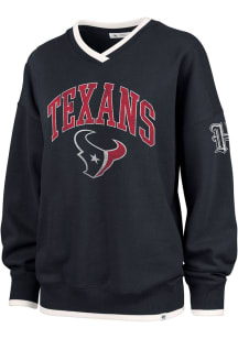 Houston Texans Womens Navy Blue Clubhouse Daze Crew Sweatshirt