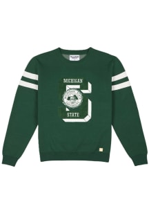 Mens Michigan State Spartans Green Homefield Knit Sideline Long Sleeve Sweater