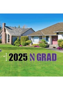 Purple Northwestern Wildcats 2025 Grad Yard Sign