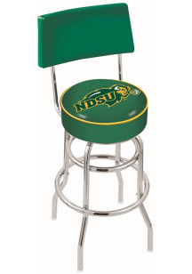 North Dakota State Bison Double-Ring Swivel with Back Pub Stool - Green