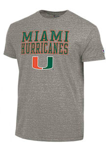 Champion Miami Hurricanes Dark Grey Tri-Blend Short Sleeve Fashion T Shirt
