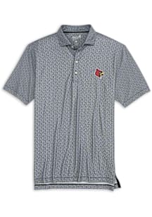 Johnnie O Louisville Cardinals Mens Black Hinson Vault Short Sleeve Fashion Polo