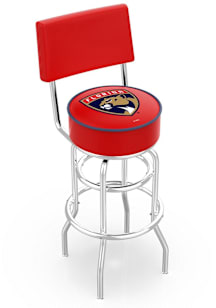 Florida Panthers Double-Ring Swivel with Back Pub Stool - Black