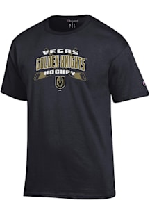 Champion Vegas Golden Knights Black Hockey Sticks Team Name Jersey Short Sleeve T Shirt