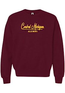 Summit Sportswear Central Michigan Chippewas Womens Maroon Alumni Crew Sweatshirt