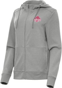 Womens Ohio State Buckeyes Grey Antigua 2024 Football National Champions Seeker Long Sleeve Full..